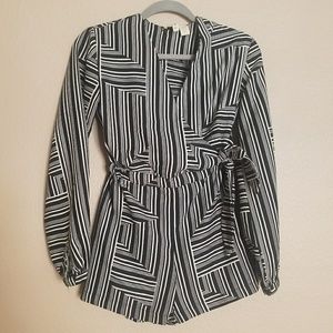Gorgeous black and white romper